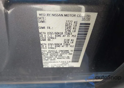 2020 Nissan Frontier from USA, damaged, VIN 1N6ED0EA6LN720158